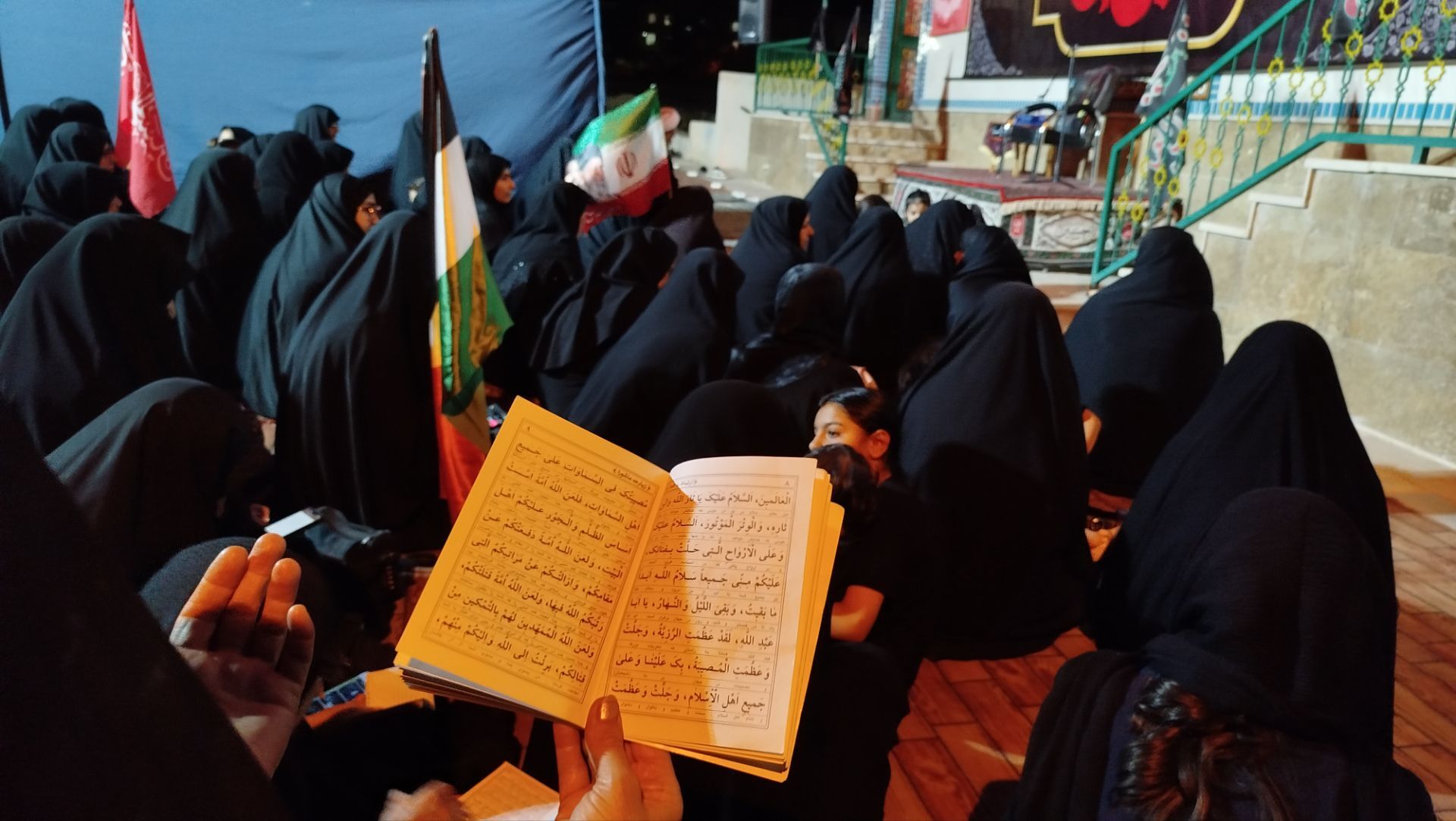 مراسم عزاداری شب هشتم ماه محرم در مسجدالنبی نیم‌ور