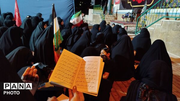 مراسم عزاداری شب هشتم ماه محرم در مسجدالنبی نیم‌ور
