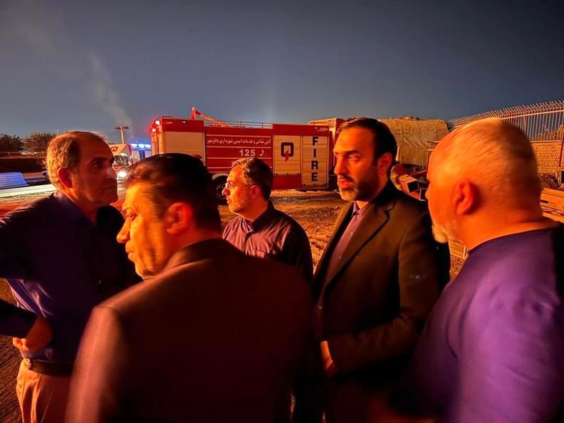 حضور میدانی دادستان شهر ری در محل حادثه آتش‌سوزی در جنوب تهران