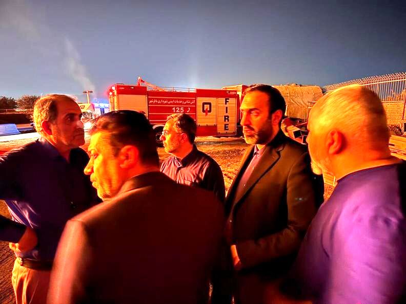 حضور میدانی دادستان شهر ری در محل حادثه آتش‌سوزی در جنوب تهران