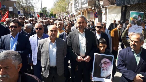 مراسم راهپیمایی روز قدس در شهرستان کاشمر با حضور پررنگ مردم برگزار شد