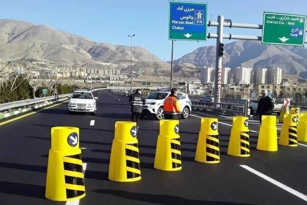 جاده چالوس برای تسهیل تردد یکطرفه شد