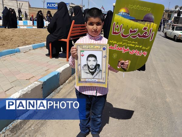 شهر وردنجان یک‌صدا به حمایت از فلسطین برخاست