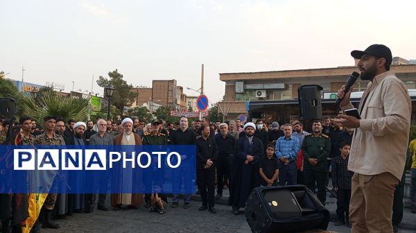 تجمع حضور شهروندان ساوجی در پی شهادت مظلومانه شهید اسماعیل هنیه