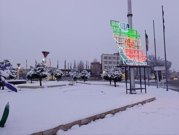 لباس زیبای برفی بر تَن اهر