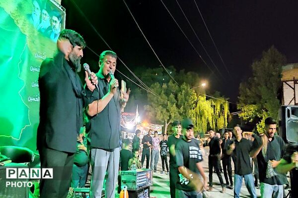 هیئت زنجیر زنی در هشتمین شب از ماه محرم الحرام در حسینیه شهدای شهر بار