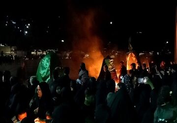مراسم شام غریبان سالار شهیدان  در حسینیه شهدای شهر بار 