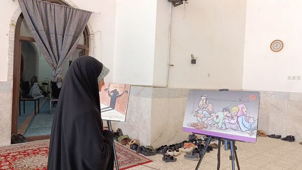 برپایی میز خدمات در مصلی نماز جمعه توسط نیروی انتظامی شهرستان خلیل اباد 