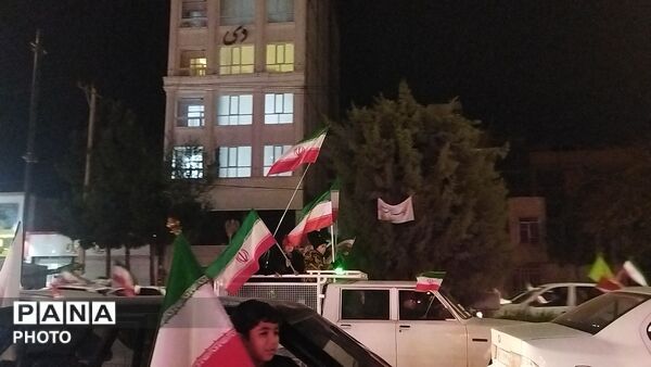 شبی پرنور در بلوار فضل نیشابور 