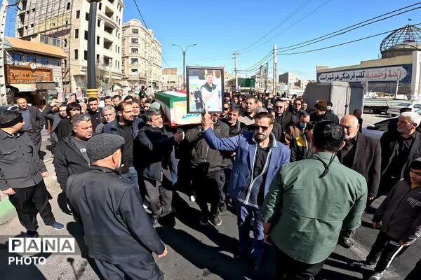 تشییع پیکر شهید حملات آمریکایی صهیونی، "شهید جواد انصاری" در باقرشهر 
