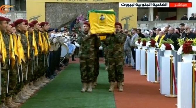 تشییع و خاکسپاری فرمانده شهید الطباطبایی و ۲ همراهش در بیروت