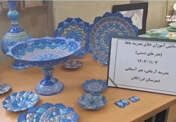 برگزاری نمایشگاه ماها در دبیرستان فرزانگان شهر پیربکران 
