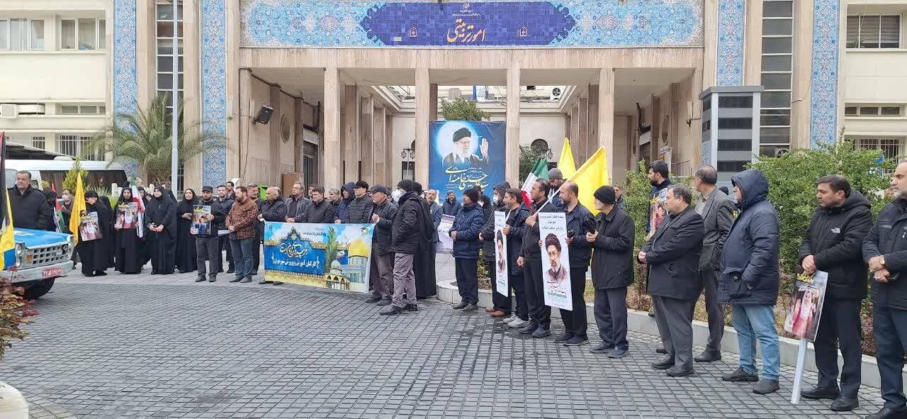 طنین پر شکوه مرگ بر اسرائیل و آمریکا فرهنگیان تهران