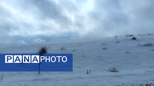 بارش برف زمستانی در روستای برزنون شهرستان نیشابور