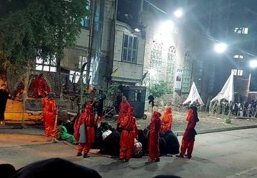 نمایش و آیین خیمه سوزان در شام غریبان