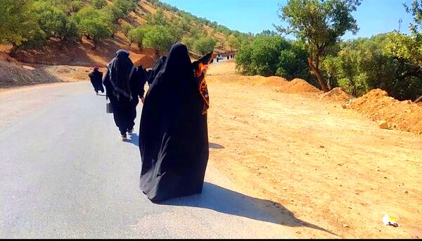 مراسم پیاده‌روی جاماندگان اربعین حسینی در میانکوه 