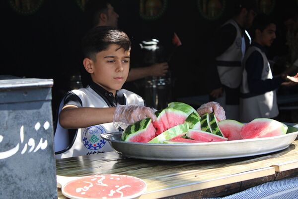 دانش‌آموزان پیشتاز رباط کریم، خادمان کوچک اربعین حسینی