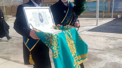 استقبال دانش‌آموزان مروست از خادم‌یاران جمکران