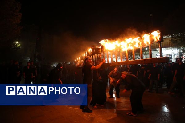 آیین «مشعل گردانی» نجفی‌های مقیم قم