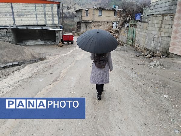 چشم‌انداز میانکوه در باران