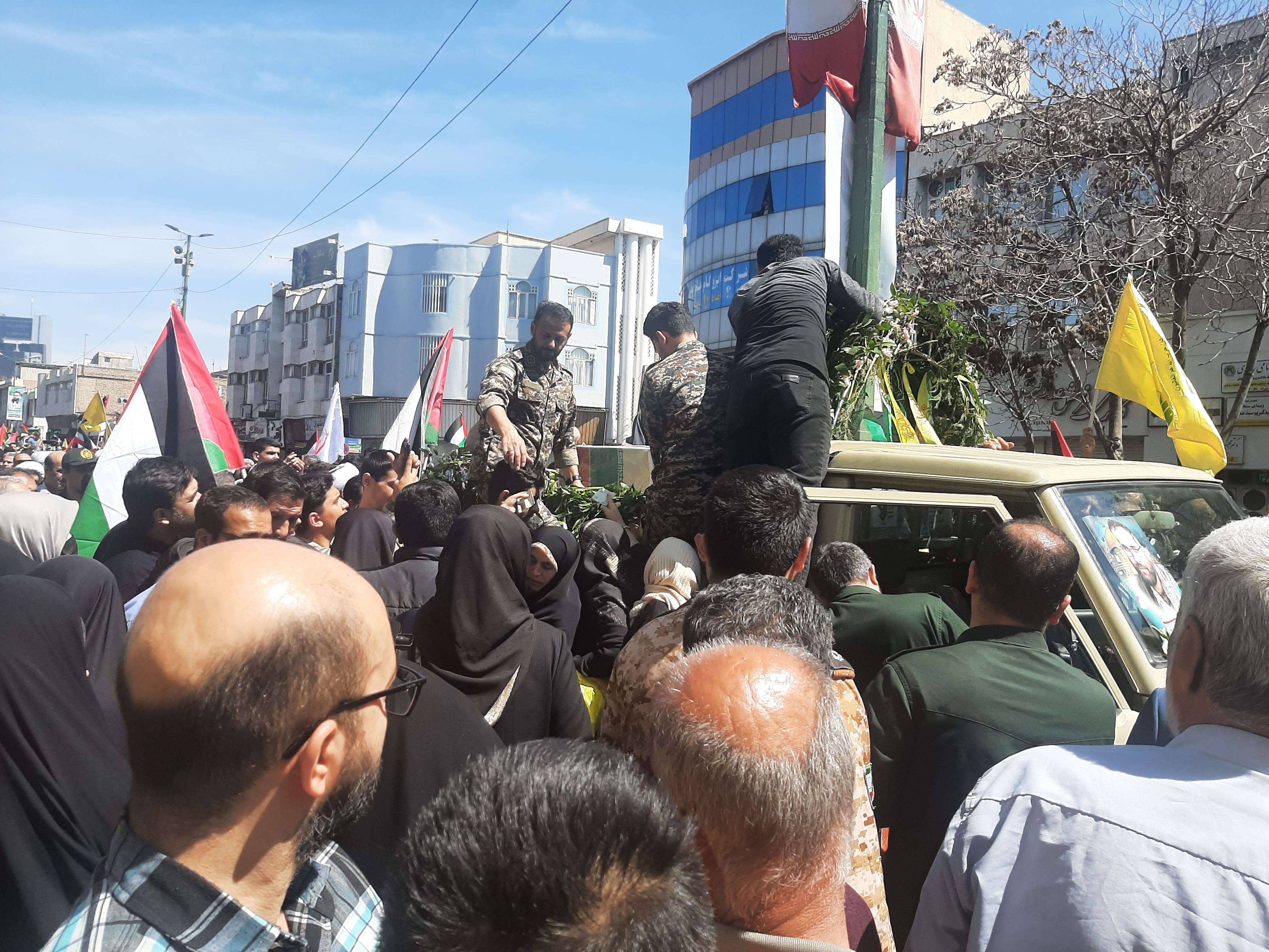 راهپیمایی روز قدس در شهر قزوین 