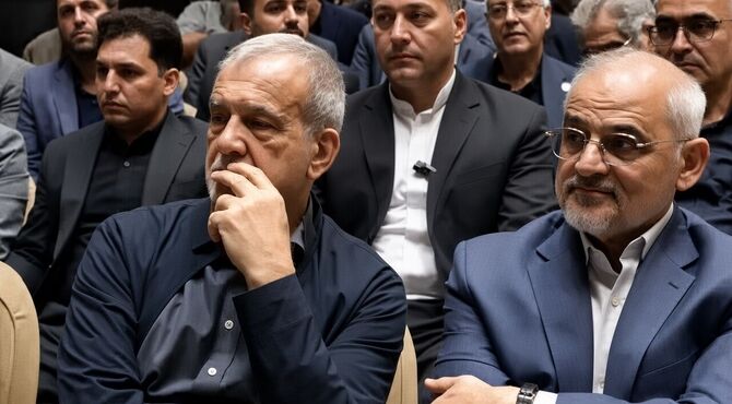 حضور رئیس‌جمهور پزشکیان در مراسم ترحیم والده رئیس سازمان برنامه و بودجه