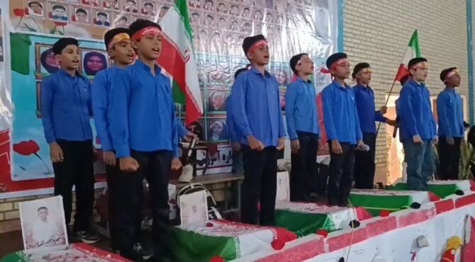  چهلمین روز یادبود دانش‌آموزان شهید شجره‌طیبه در جغین رودان