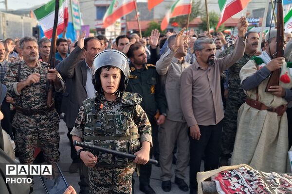 نمایش عظیم اقتدار جان‌فدایان ایران امام رضایی در باشت