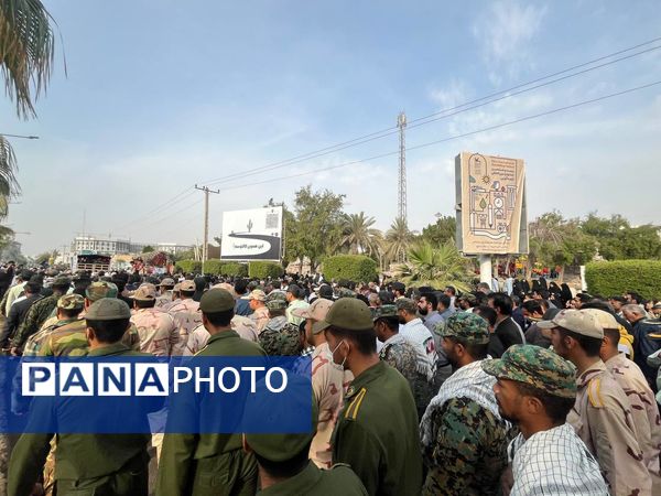 تشییع شهید مدافع امنیت در بندرعباس