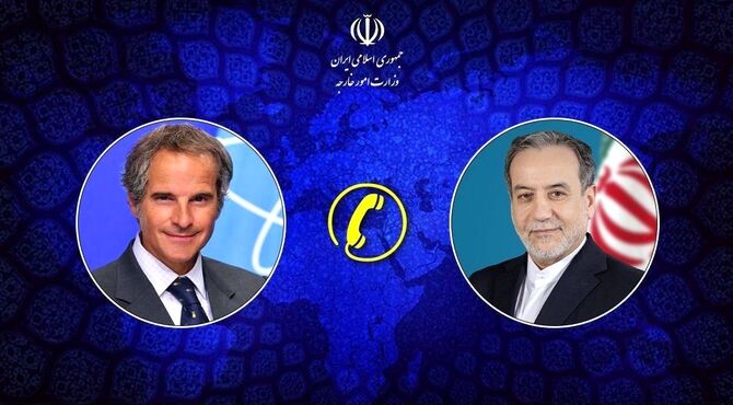 گفت‌وگوی عراقچی با گروسی؛ تاکید ایران بر تدوین چارچوب اولیه و منسجم مذاکرات 