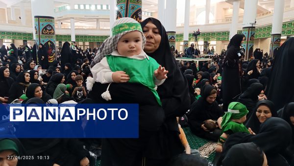 زمزمه‌های «یا علی‌اصغر(ع)» در مصلی زنجان طنین‌انداز شد