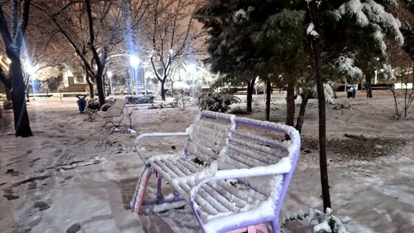 پارک‌های شهر مشهد در آغوش برف