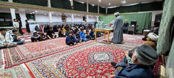 حضور ۷٠ دانش‌آموز  معتکف در مسجد امام رضا(ع)، رضا آباد شرقی شیروان