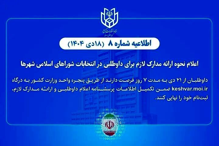اعلام نحوه ارائه مدارک لازم برای داوطلبی در انتخابات شوراهای اسلامی شهرها