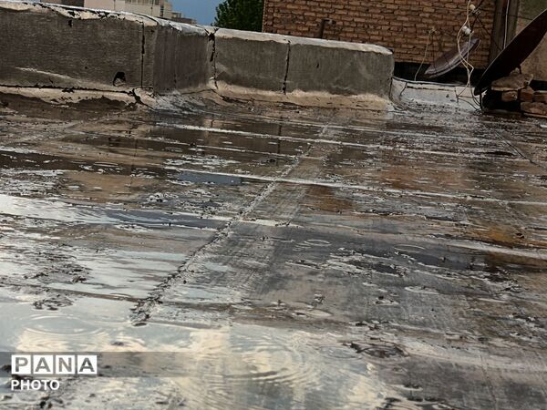 ‌‌باران رحمت الهی،باران بهاری و تماشایی باز هم مهمان شهر نیشابور شد