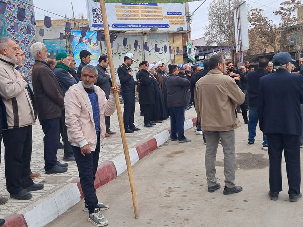 مراسم دسته روی و سینه زنی مردم آشخانه به مناسبت شهادت امام علی (ع)