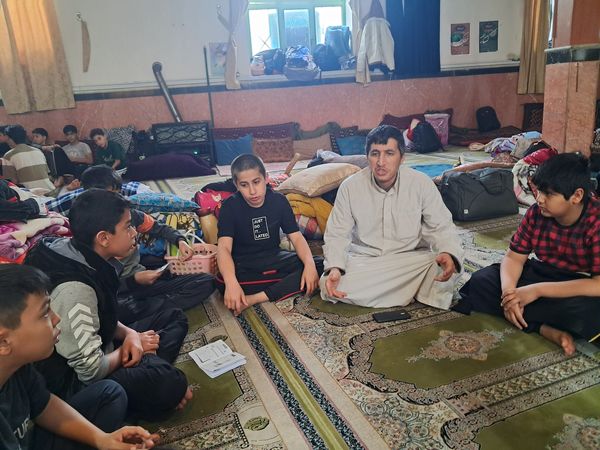 مراسم اعتکاف پسران در مسجد موسی بن جعفر آشخانه 