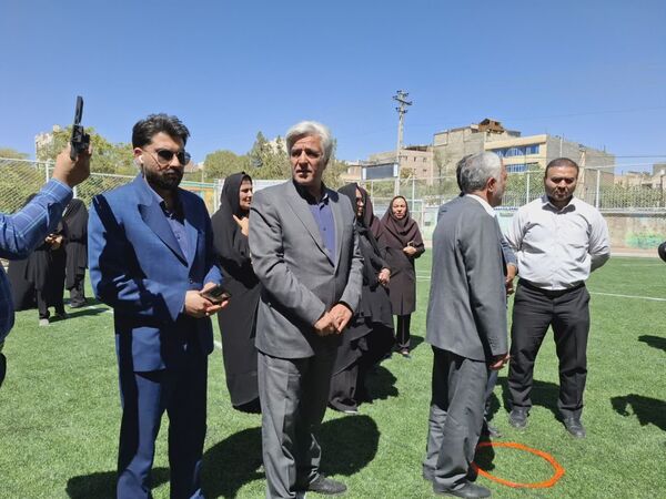 افتتاح زمین چمن هنرستان تربیت بدنی محمد شهرستانی ناحیه ۶ مشهد
