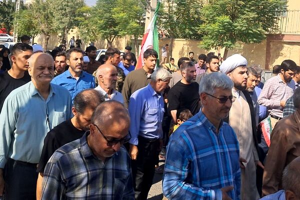 همبستگی مردم ولایتمدار نسیم‌شهر در راهپیمایی علیه رژیم صهیونیستی