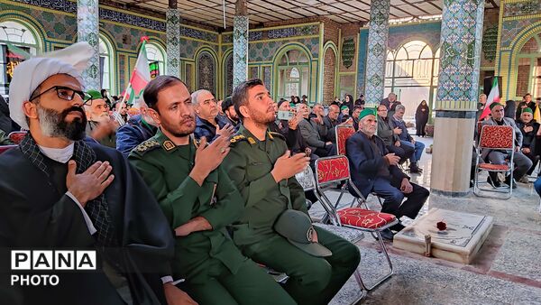 مراسم گرامیداشت چهلم امام شهید در گلزار شهدای  شهر بار نیشابور-۲