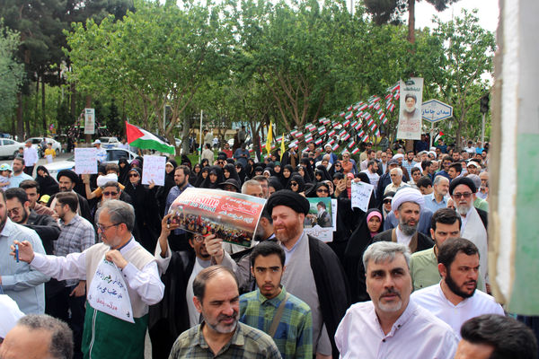 اعلام انزجار مردم قم از جنایات رژیم صهیونیستی در جمعه خشم