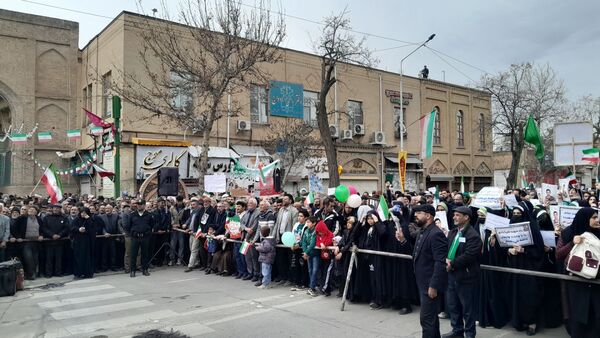 حضور افشار مختلف مردم نیشابور در راهپیمایی ۲۲ بهمن 