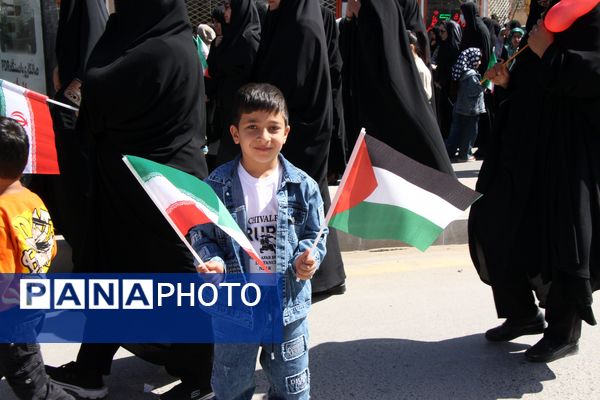 حضور پرشور مردم شهرستان سملقان در راهپیمایی روز قدس
