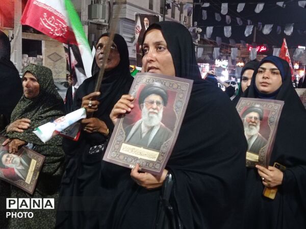 مراسم جاماندگان مراسم تشییع رهبر شهید در میناب