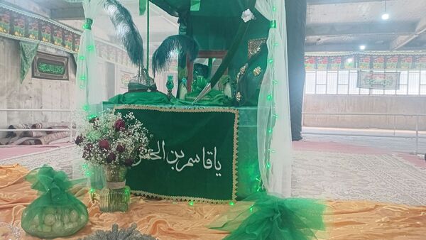 حجله نمادین حضرت قاسم(ع) در سامان