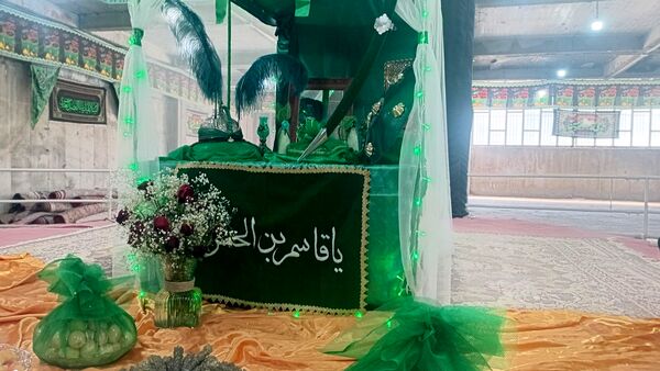 حجله نمادین حضرت قاسم(ع) در سامان