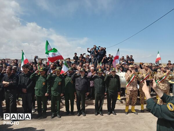 مراسم تشیع پیکر مطهر شهید علی اکبر خوافی در میان‌جلگه روستای سالاری 