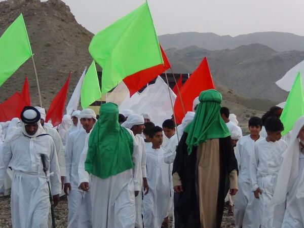 بازسازی واقعه عظیم «غدیر خم» در شهرستان بشاگرد 