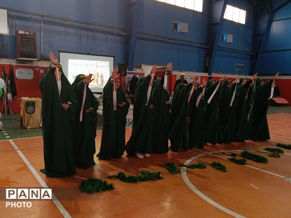 نمایش همبستگی دختران ورزشکار جعفرآباد در جشن بزرگ غدیر