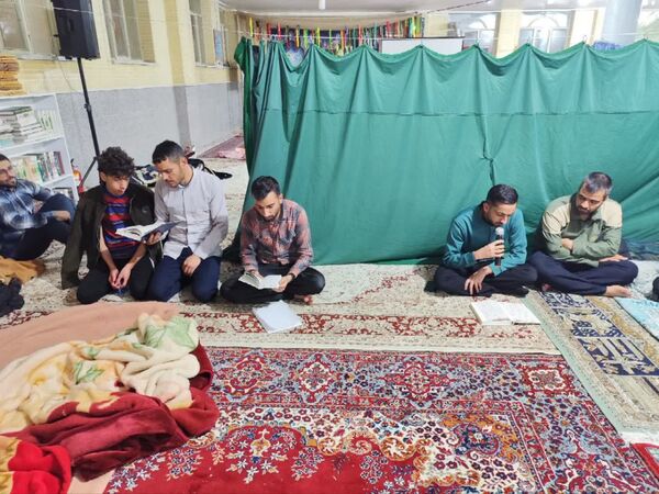مراسم معنوی اعتکاف دانش‌آموزی در حسن‌آباد جرقویه علیا 